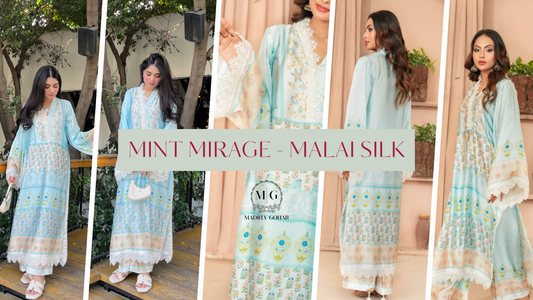 🌿 Mint Mirage – A Dream in Premium Malai Silk