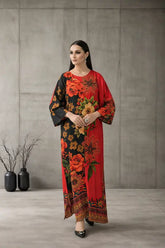 Eclipse – Black & Red Floral Kaftan