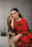Eclipse – Black & Red Floral Kaftan