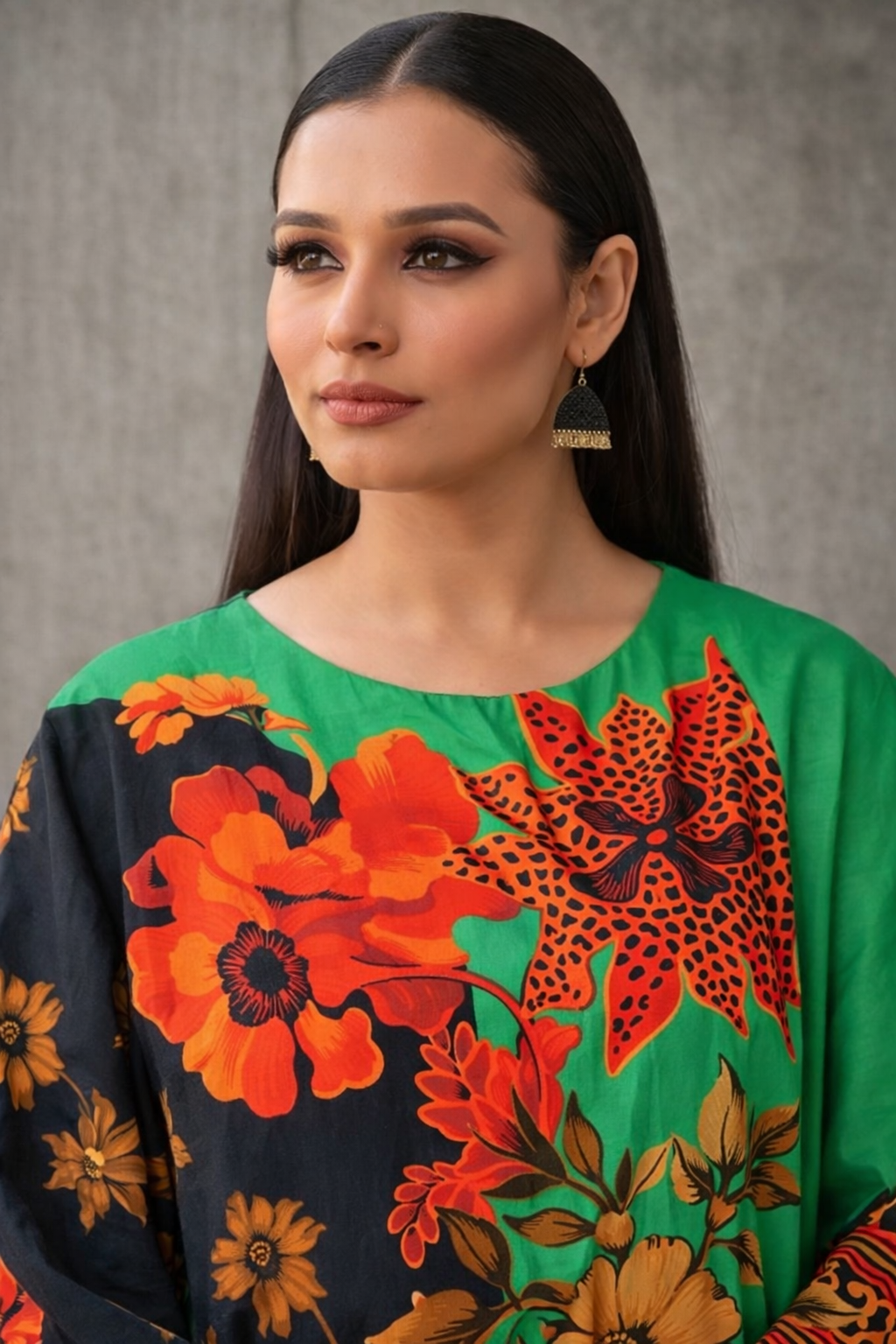 Emerald – Green & Black Kaftan