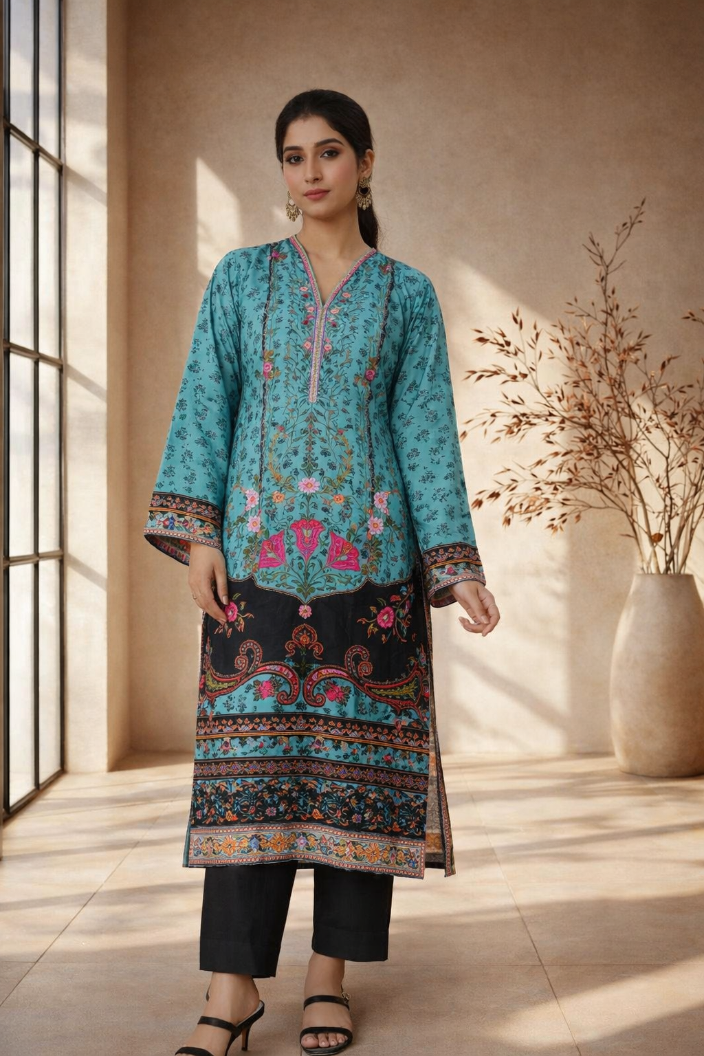 Turquoise Blossom - Shirt