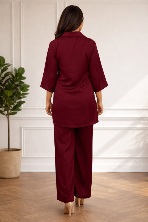 Maroon Coord Set