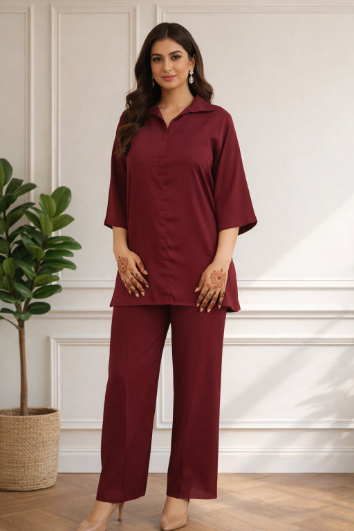 Maroon Coord Set