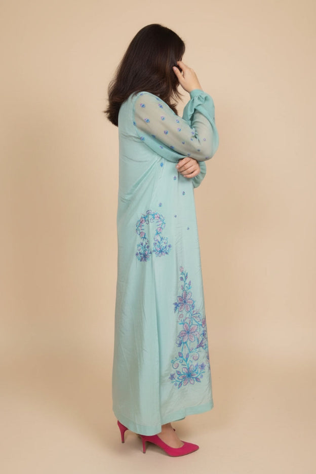 Aqua Marine - 2pc Embroidered