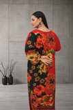 Eclipse – Black & Red Floral Kaftan