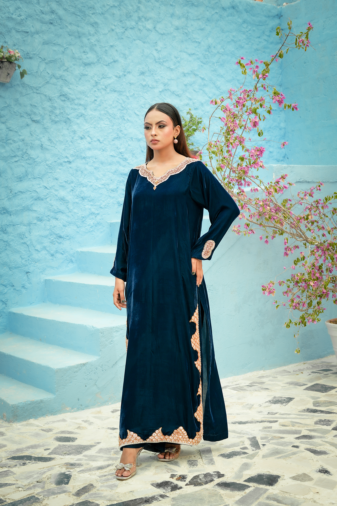 Noor e Shaam - 2pc Velvet Dress