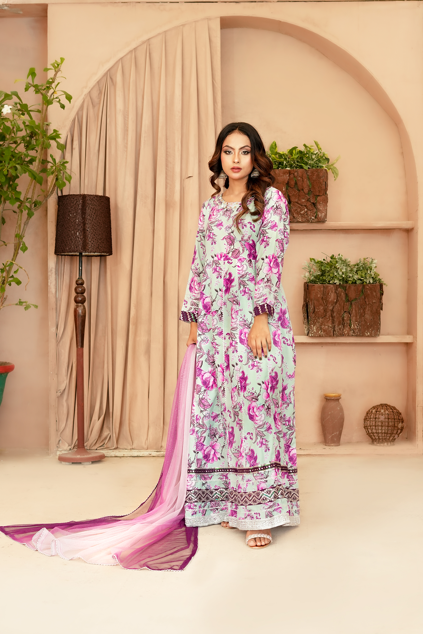 Noor e Mah | Swiss Embroidered Dress
