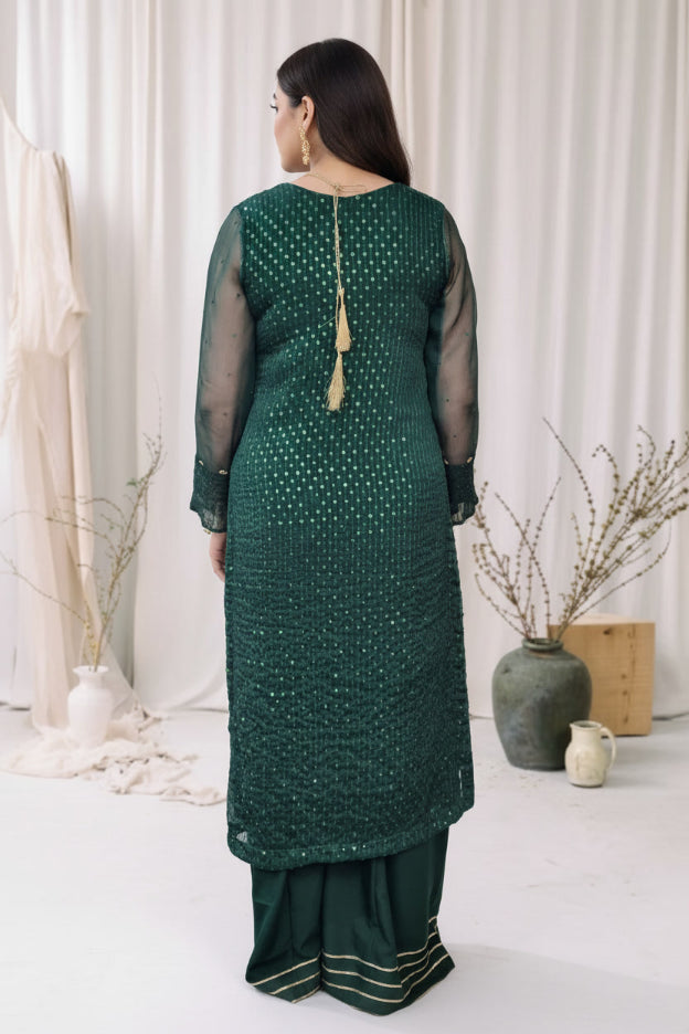 Emerald Aura - 3pc sequin work