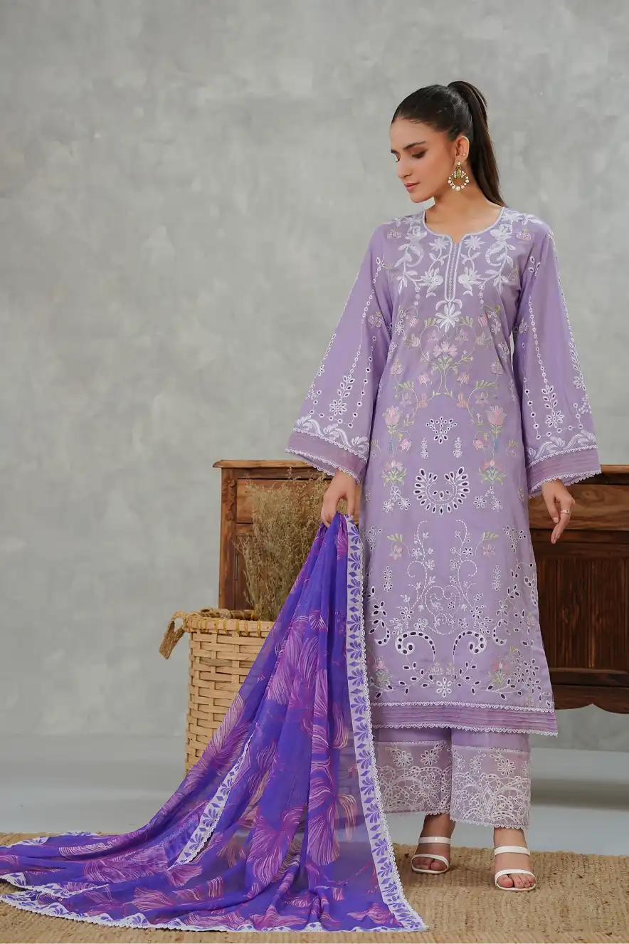 Ethereal Charm - 3pc Embroidered