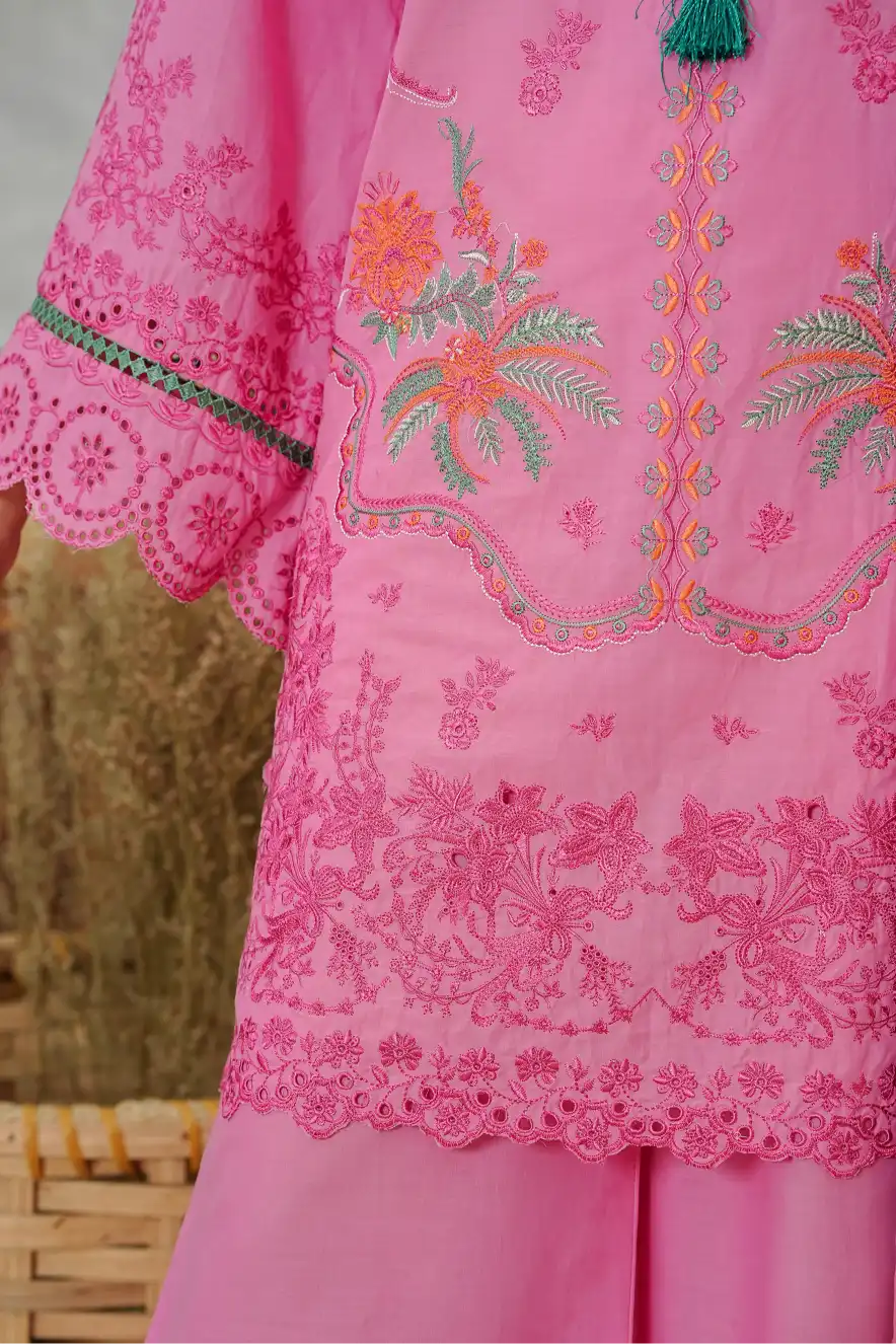 Floral Radiance - 3pc Embriodered