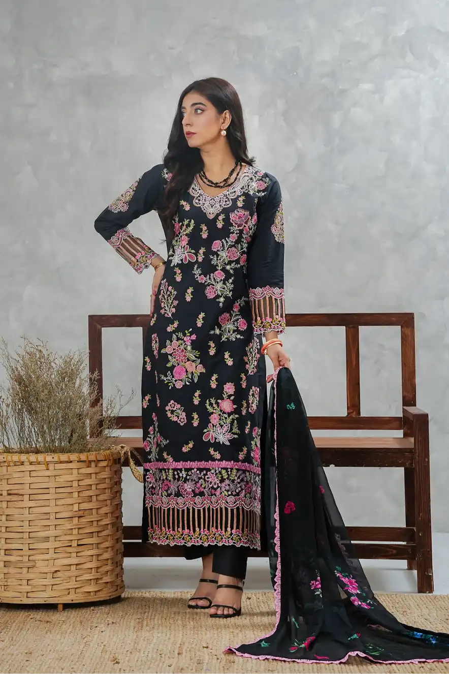 Floral Tapestry - 3pc Embriodered