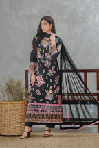 Floral Tapestry - 3pc Embriodered