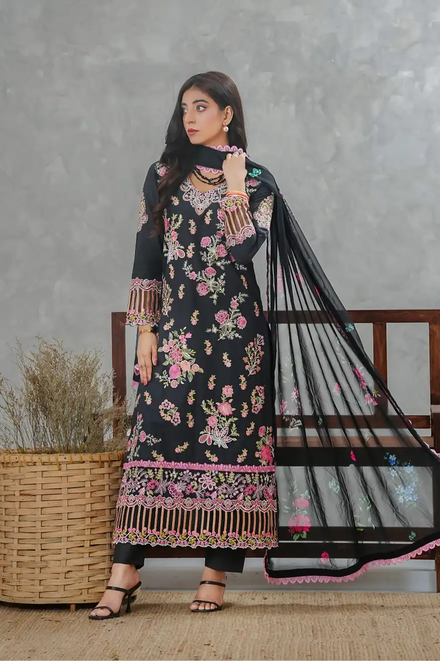 Floral Tapestry - 3pc Embriodered