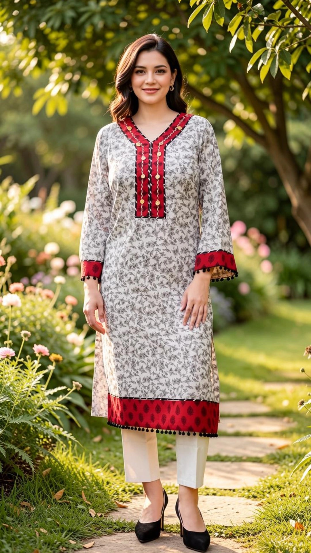 Crimson - 2pc Printed lawn