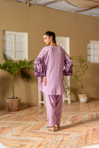 Lavender Bloom – Embroidered Lawn Suit