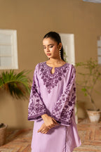 Lavender Bloom – Embroidered Lawn Suit