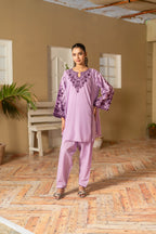 Lavender Bloom – Embroidered Lawn Suit