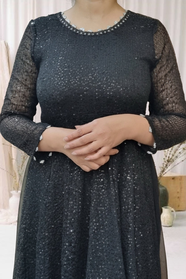 Mehr Noir - 3pc Sequin Kalidar