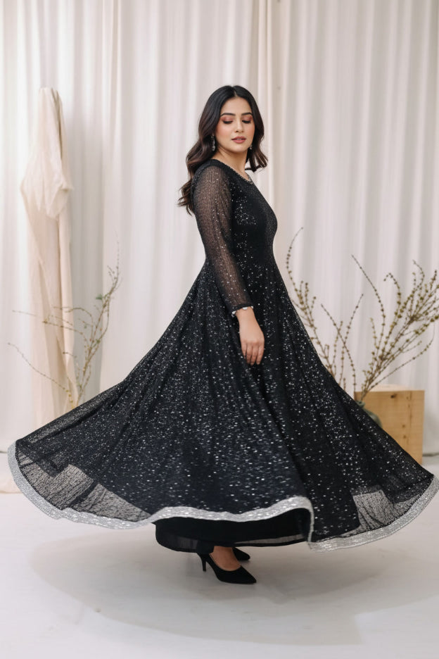 Mehr Noir - 3pc Sequin Kalidar