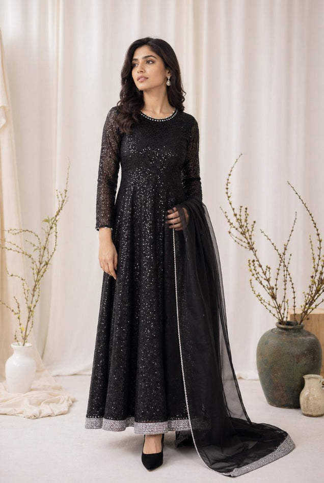 Mehr Noir - 3pc Sequin Kalidar