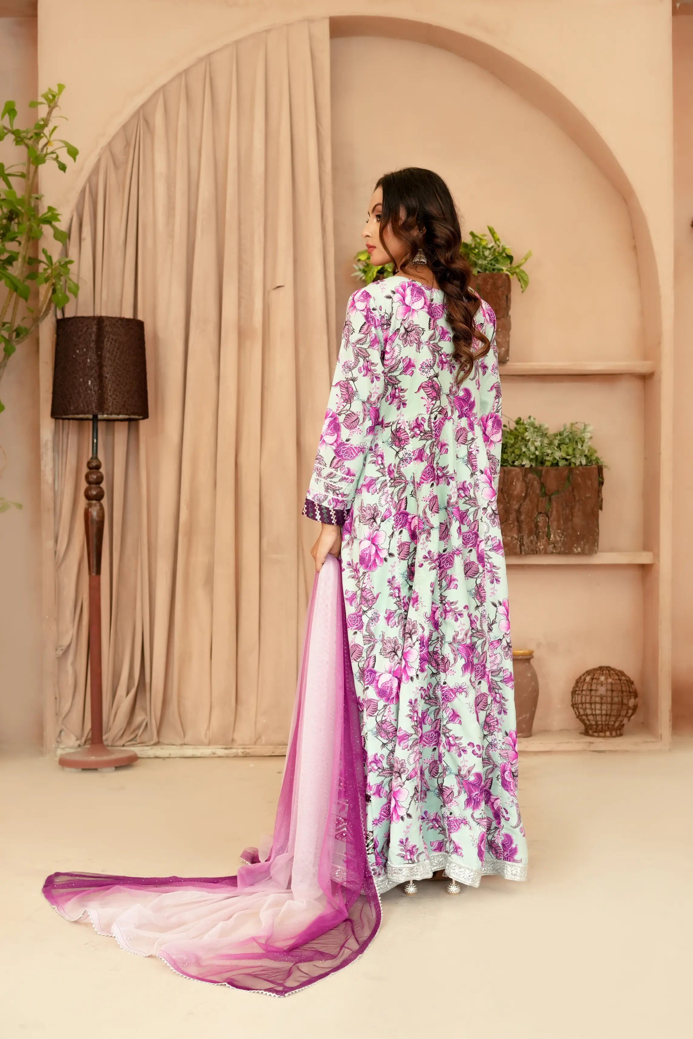 Noor e Mah | Swiss Embroidered Dress