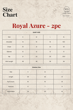 Royal Azure - 2pc Embriodered