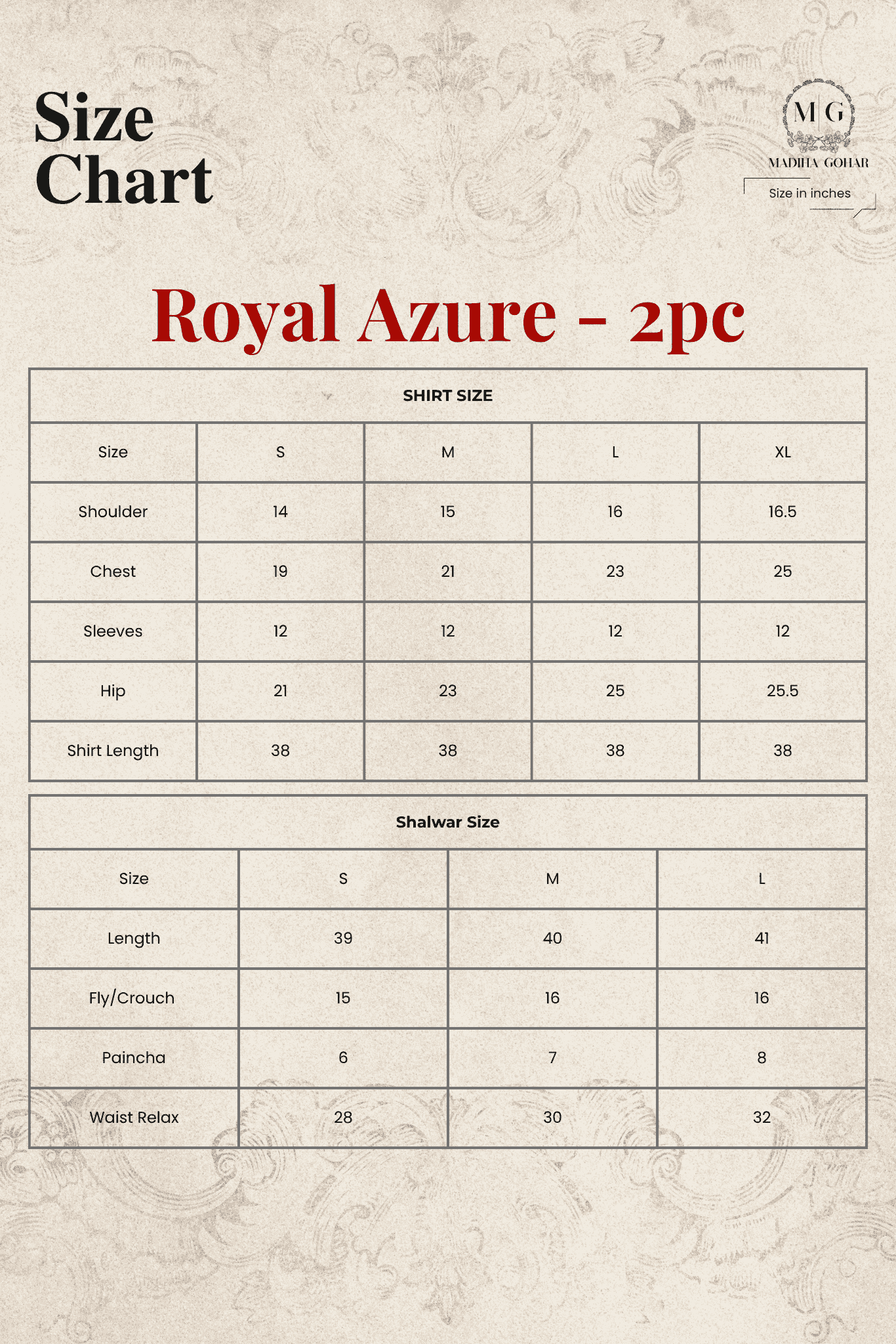Royal Azure - 2pc Embriodered