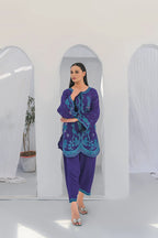 Royal Azure - 2pc Embriodered