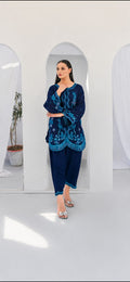 Royal Azure - 2pc Embriodered