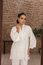 IVORY SCHIFFLI COORD SET